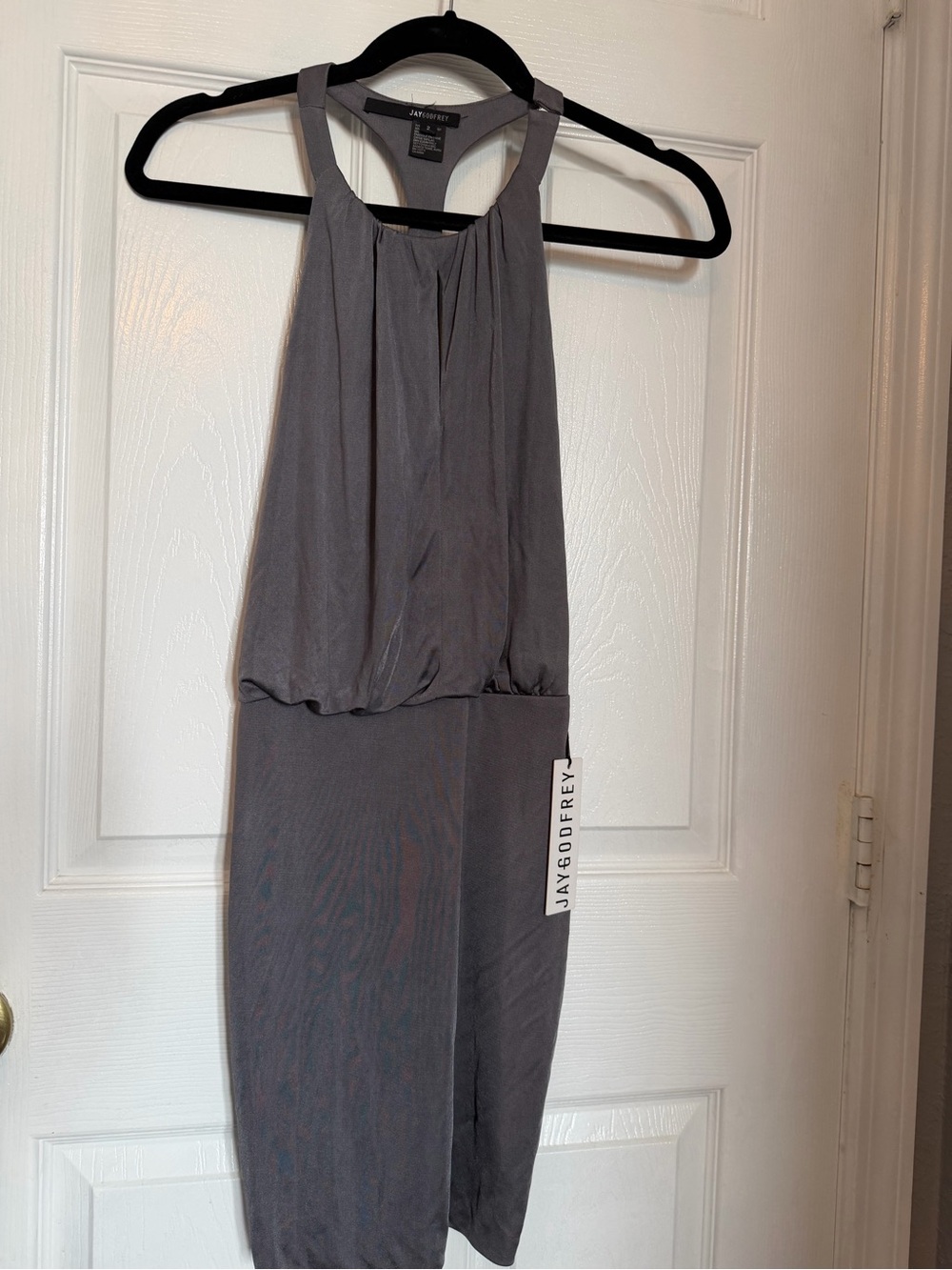 JAYGODFREY Charcoal Halter Jumpsuit